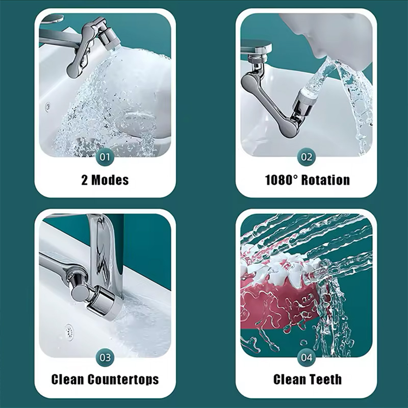 سر شیر آب چرخشی مدل بازویی جنس استیل مدل Metal