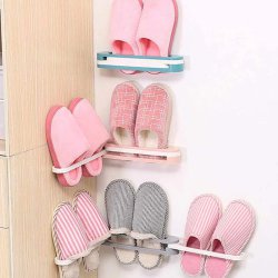 نگهدارنده دمپایی دیواری مدل تاشو 3 تکه